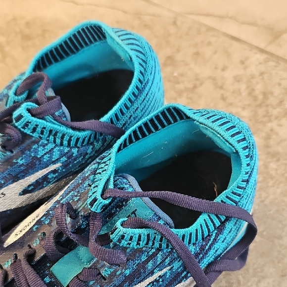 Brooks Navy and Aqua Running sneakers, Brooks DNA AMP RICOCHET - Picture 7 of 11